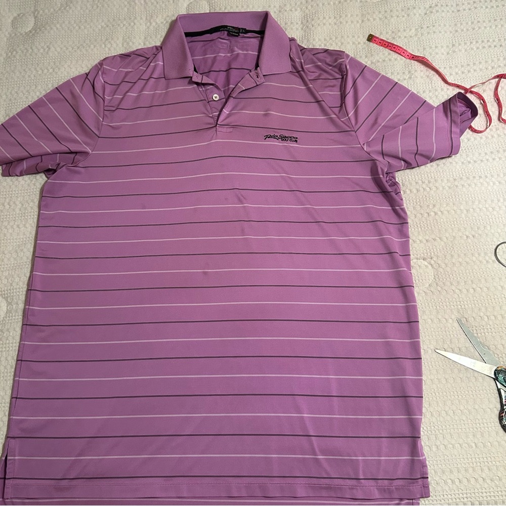 Ralph Lauren RLX Lavender Polo Shirt Secco Golf Club XL